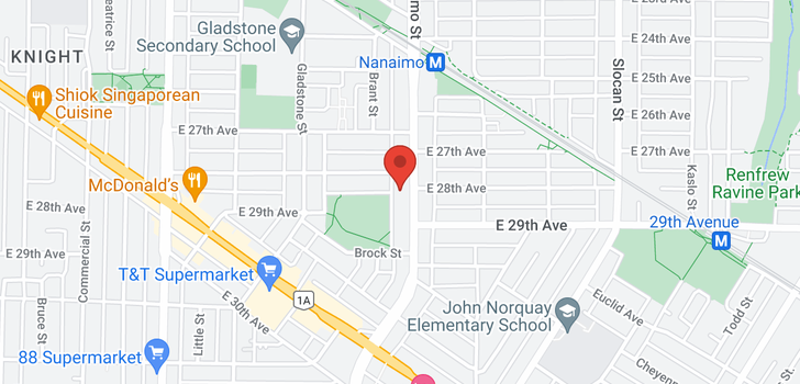 map of 4453 NANAIMO STREET